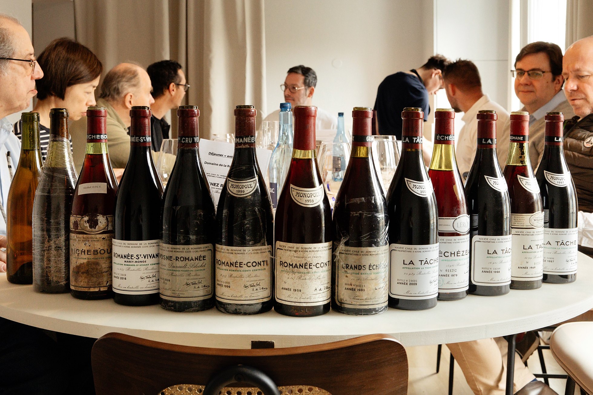Les bouteilles du déjeuner