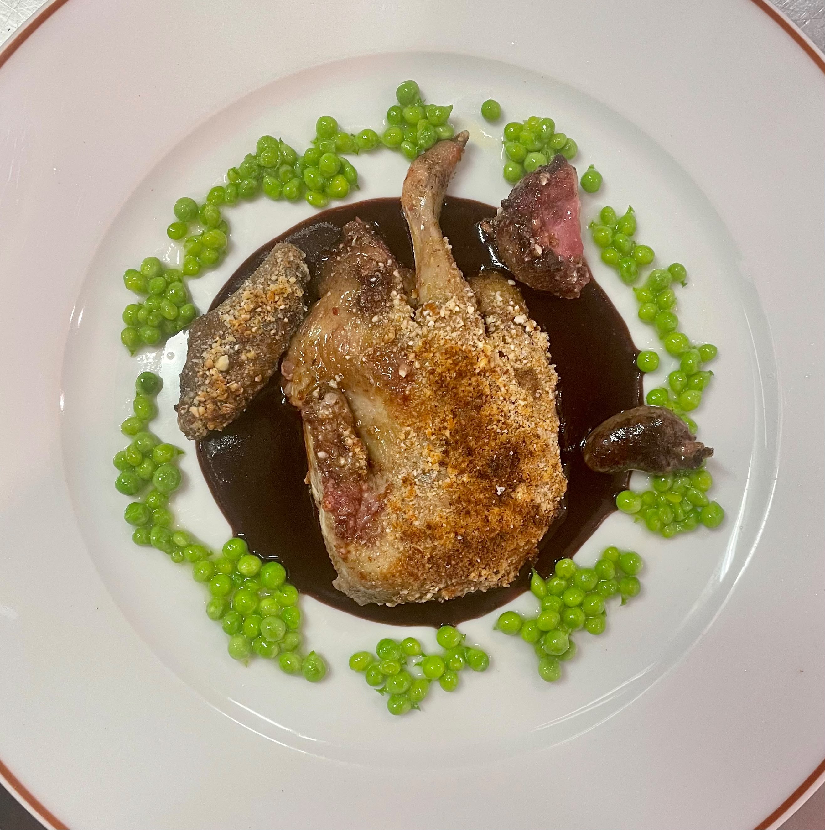 Pigeon aux petits pois