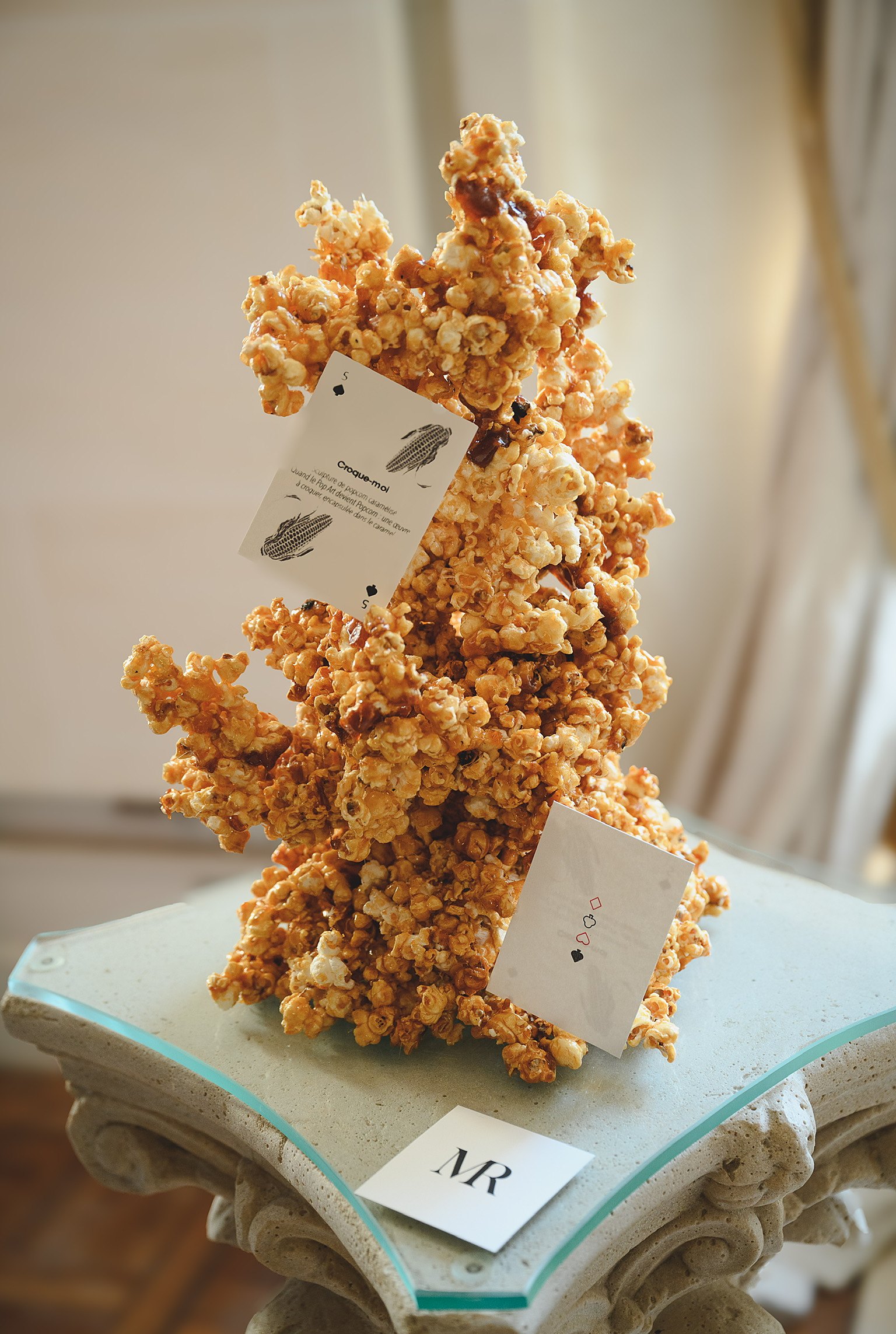 La sculpture en popcorn