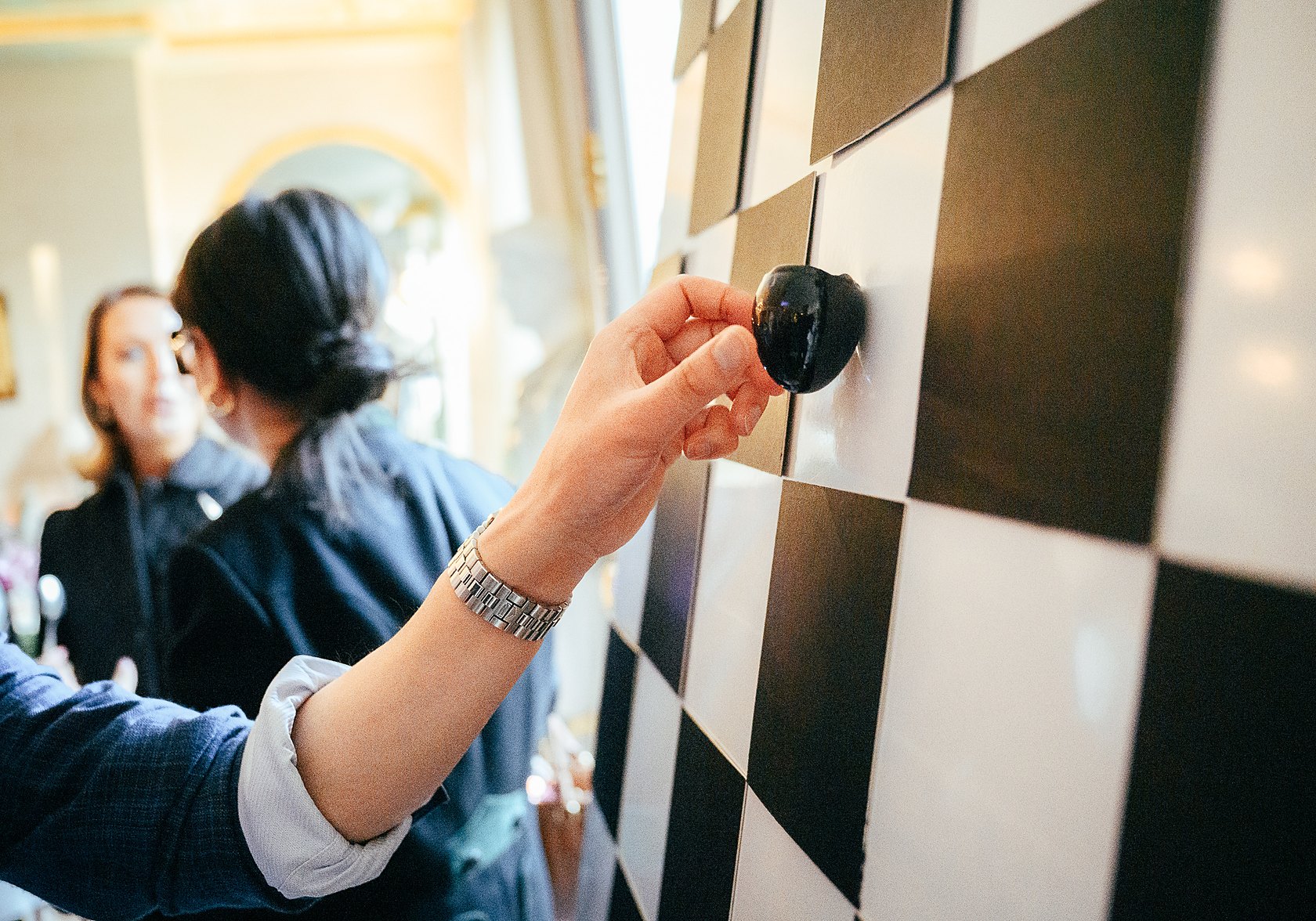 Installation en damier